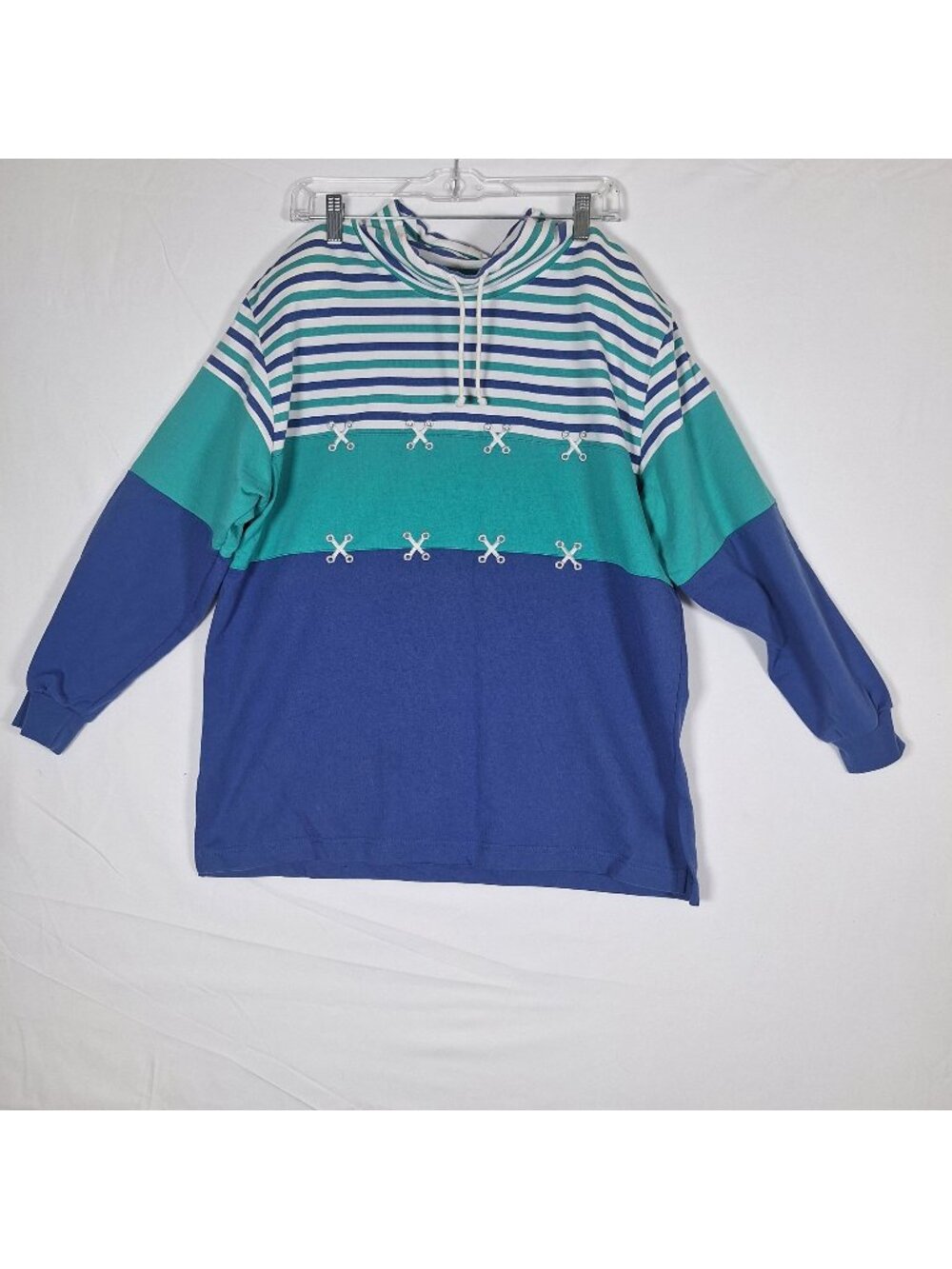 Vintage Koret Sport Drawstring Pullover Shoulder Pads 80s size Large